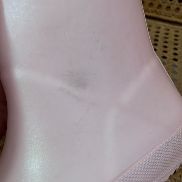 Girls Hunter Light Pink Pearl Iridescent Rain Boots Toddler 9 - Picture 4 of 7